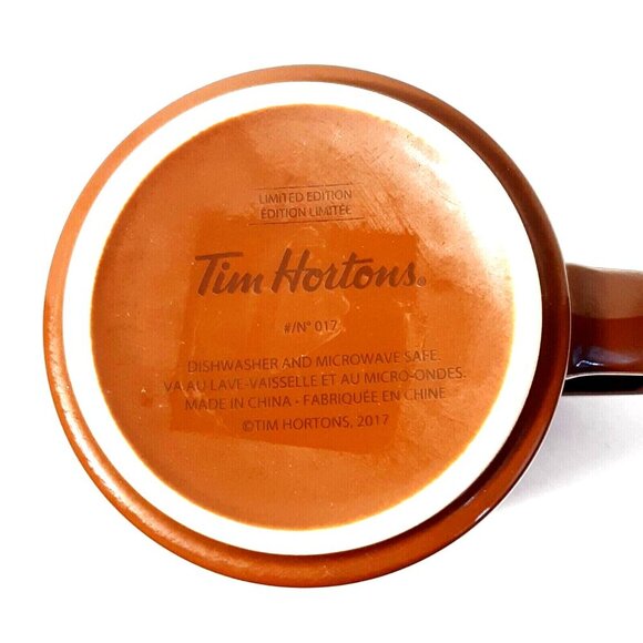 Tim Hortons 2017 Limited Edition Flying Geese Coffee Cup Mug 017 Brown 16 oz - Picture 6 of 6